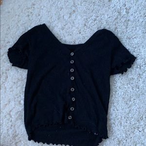 short sleeve tee with buttons